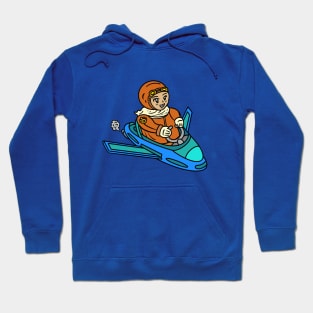 Cartoon boy pilot aircraft Hoodie